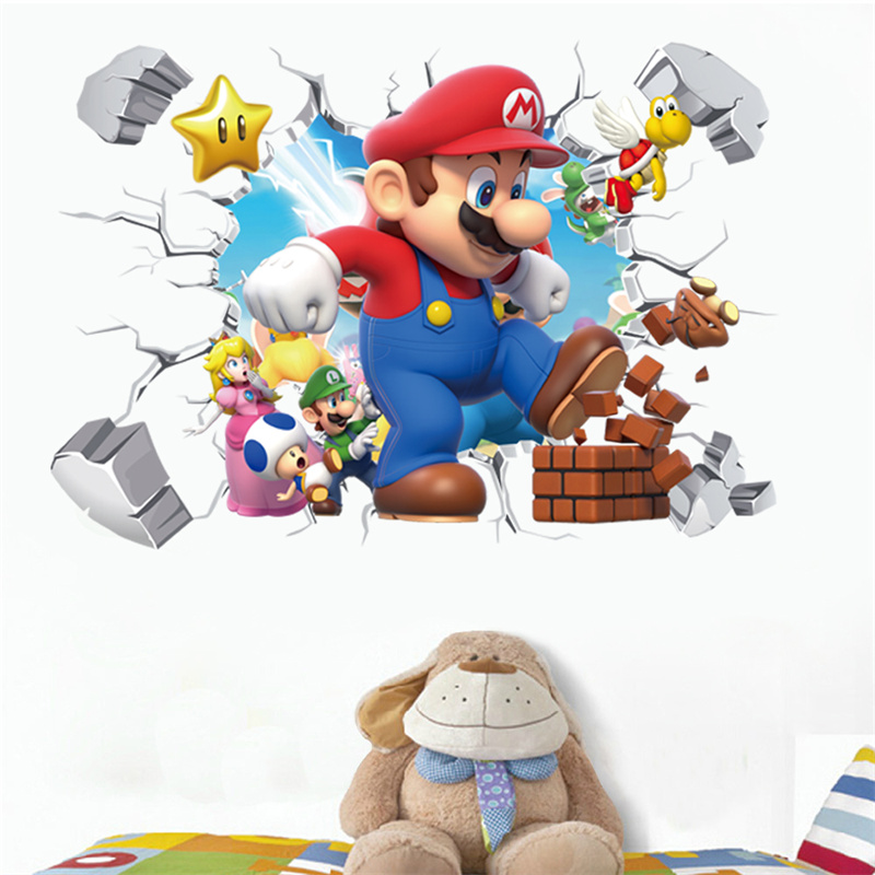 Baby Nursery Decals - 3D การ์ตูนอะนิเมะเกมตัวละครสติ๊กเกอร์ติดผนังสำหรับห้องเด็กห้องนั่งเล่นโรงเรียนอนุบาลห้องเด็กอ่อน DIY ตกแต่ง