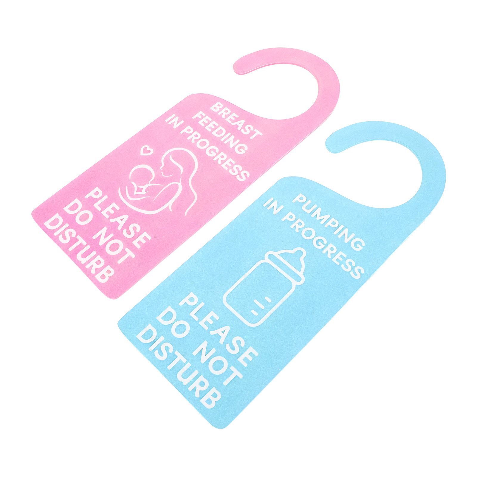 Baby Nursery Knobs - ป้ายประตูสำหรับให้นมบุตร 2 ชิ้น ป้ายแจ้งสถานะการปั๊มน้ำนม ป้ายแขวนที่มือจับประตู ห้ามรบกวน