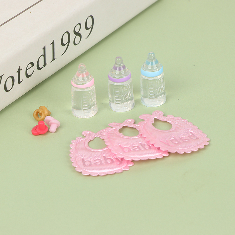 Baby Nursery Accessories - 1:12 ตุ๊กตา House Miniature ขวดนม Pacifier