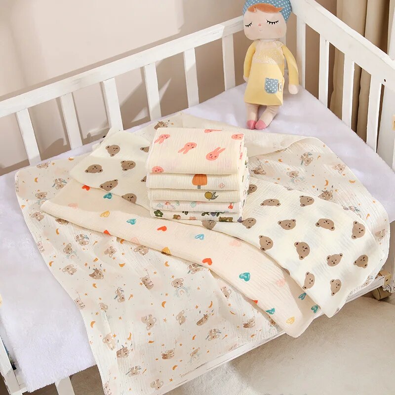 Baby Nursery Accessories - เด็กรับผ้าห่มสําหรับทารกแรกเกิดผ้าฝ้าย Muslin Swaddle ผ้าห่มผ้าปูที่นอนทารกผ้าเช็ดตัวเด็กรายการแม่เด็ก
