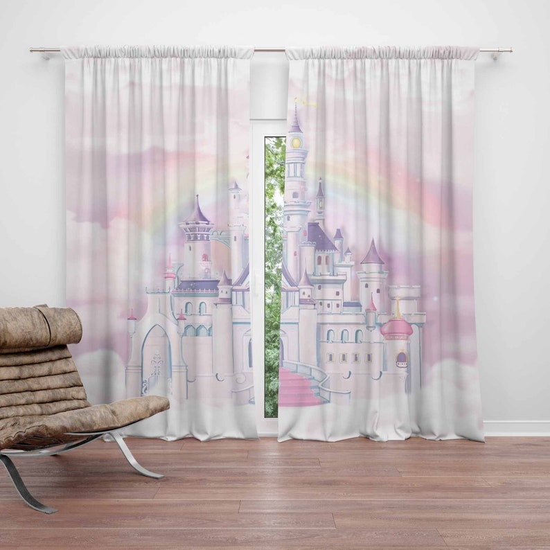 Baby Nursery Blackout Curtains - ผ้าม่านปราสาทเจ้าหญิง ผ้าม่านห้องนอนเด็ก ผ้าม่านกันแสง ตกแต่งห้องเด็กอ่อน ผ้าม่านห้องเด็ก ผ้าม่านห้องนอน