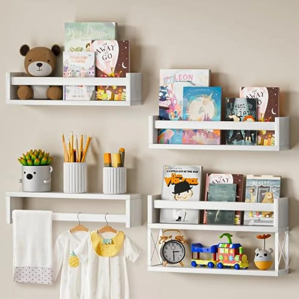 Baby Nursery Bookshelf - ชั้นวางหนังสือเด็ก QimCoor ชุด 4+1 ชั้น ขนาด
