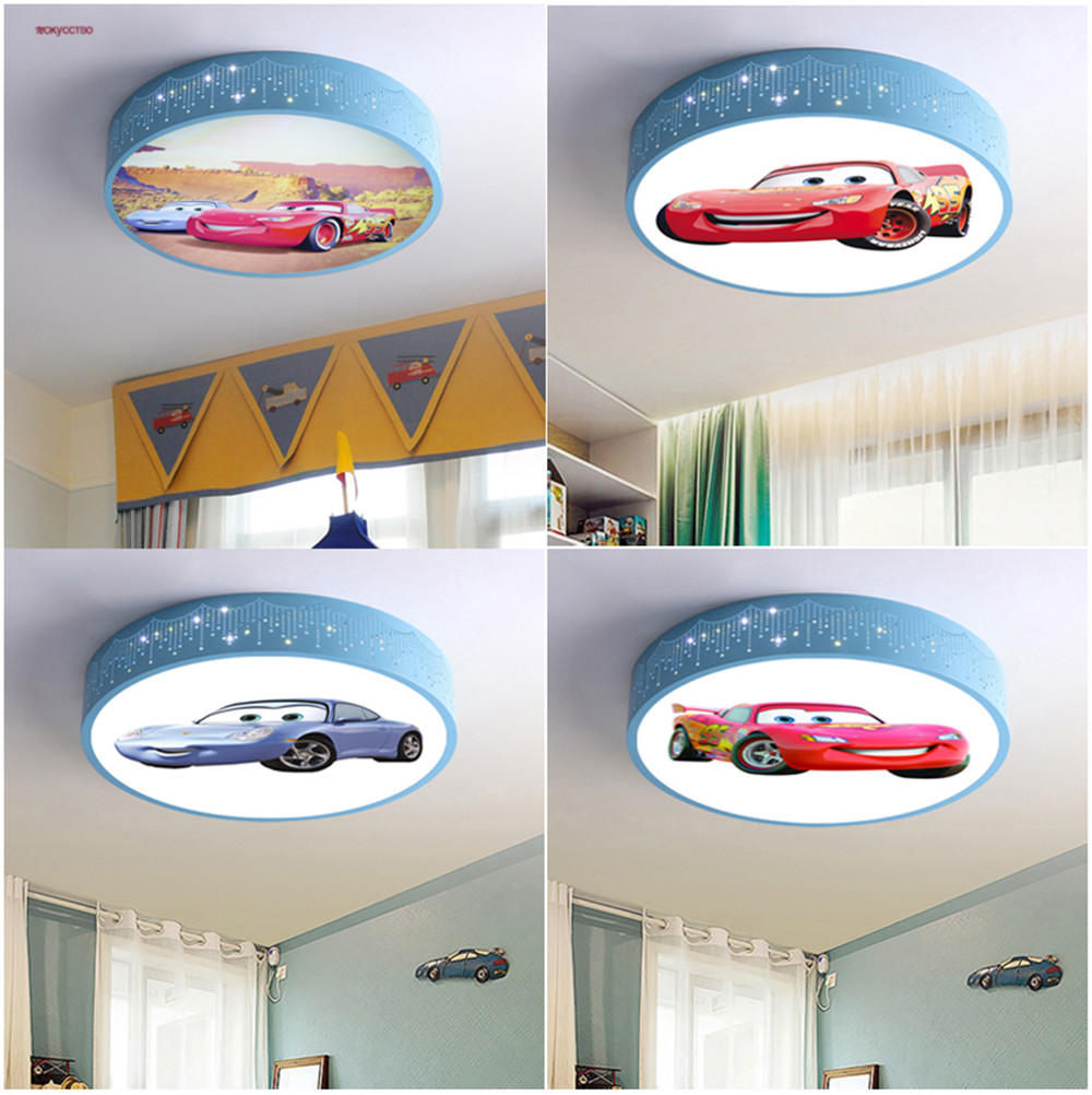 Baby Nursery Ceiling Light - รถการ์ตูนรอบโคมไฟเพดาน LED เปลี่ยนรีโมทคอนโทรลเด็กห้องนอนเด็กทางเดินในร่ม Home Deco โคมไฟ