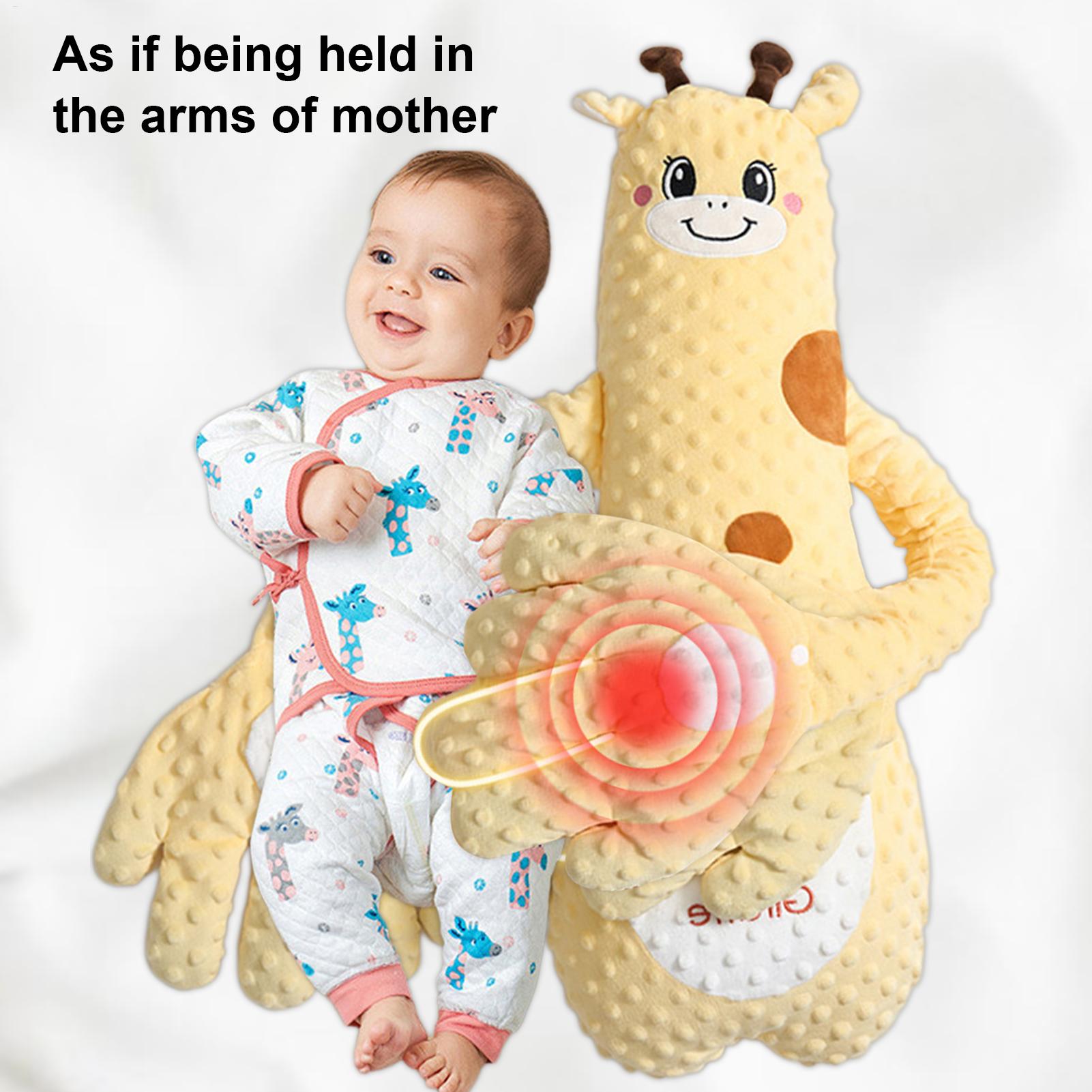 Baby Nursery Pillow - ของเล่นเด็กช่วยให้หลับสบาย พร้อม 3 โหมดปรับได้ ตุ๊กตาสัตว์แบบอินเทอร์แอคทีฟ รูปทรงหมอนนุ่มสบาย