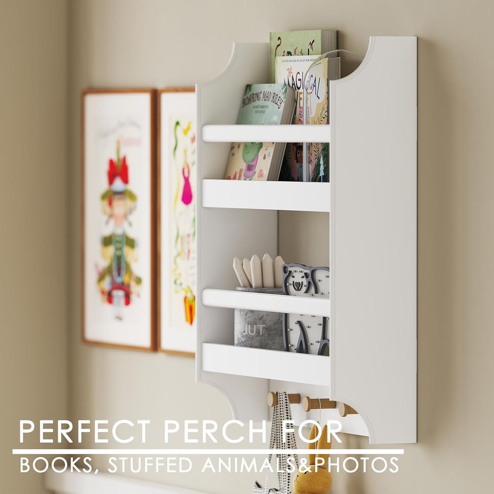 ชั้นวางหนังสือสำหรับเด็กแบบลอย - Baby Nursery Bookshelf บทวิจารณ์และราคา