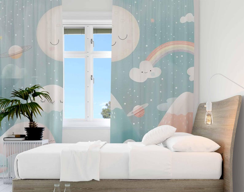 ม่านกันแสงสำหรับห้องเด็ก ลายภู - Baby Nursery Blackout Curtains บทวิจารณ์และราคา
