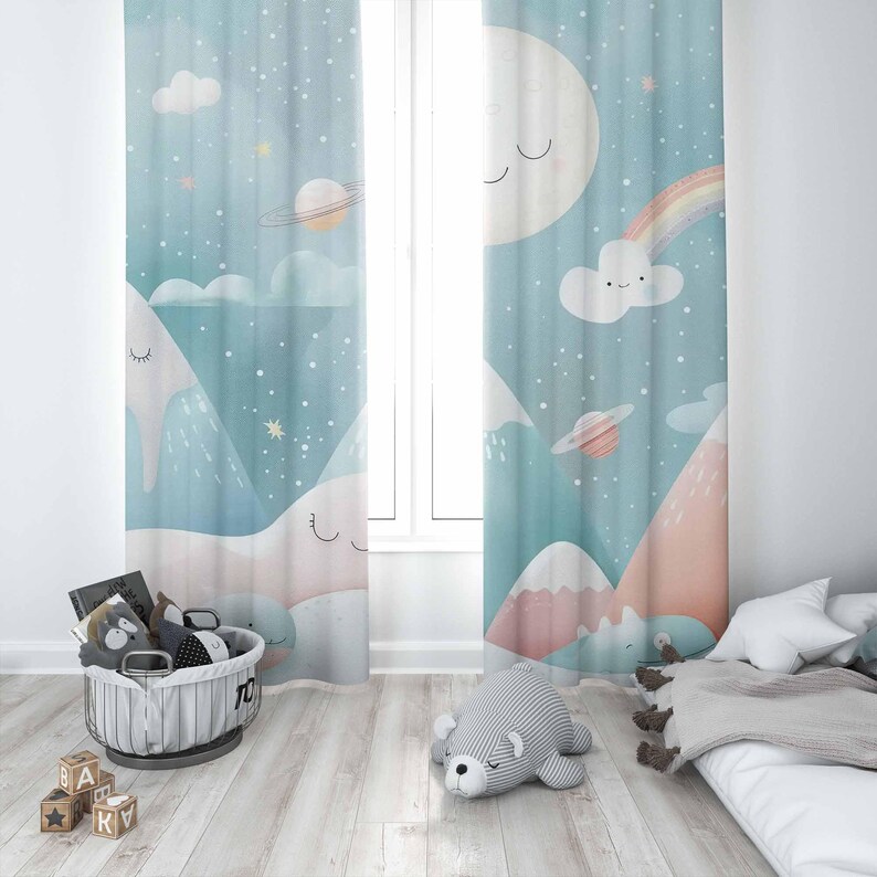 ม่านกันแสงสำหรับห้องเด็ก ลายภู - Baby Nursery Blackout Curtains บทวิจารณ์และราคา
