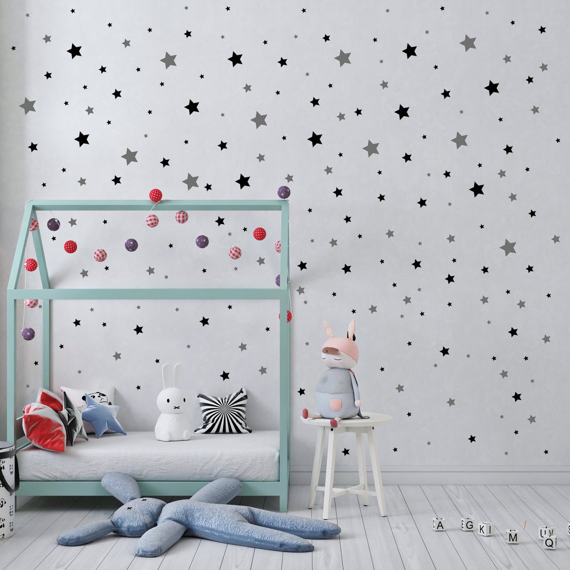 การ์ตูน 65 ชิ้น Star สติ๊กเกอร - Baby Nursery Decals บทวิจารณ์และราคา