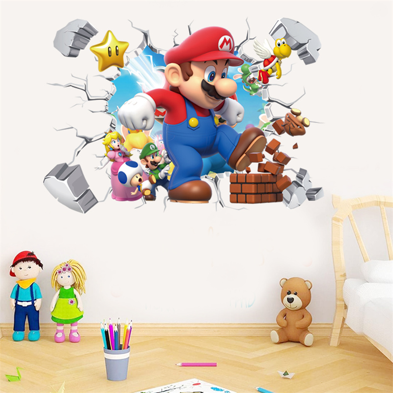 3D การ์ตูนอะนิเมะเกมตัวละครสติ - Baby Nursery Decals บทวิจารณ์และราคา