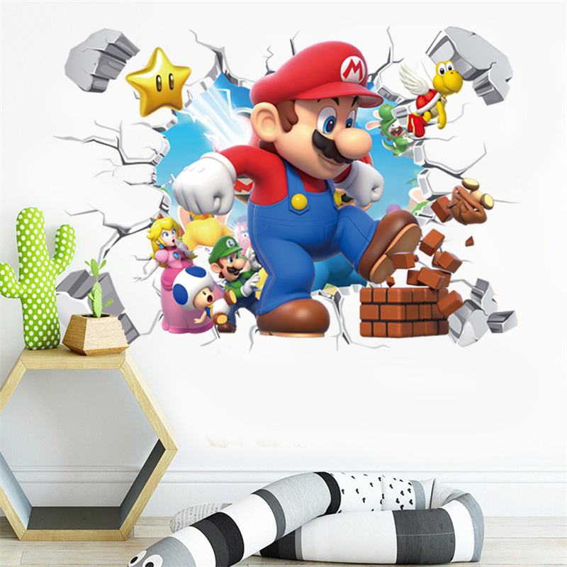 3D การ์ตูนอะนิเมะเกมตัวละครสติ - Baby Nursery Decals บทวิจารณ์และราคา