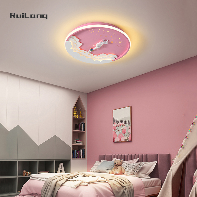 โคมไฟเพดานรูปยูนิคอร์นการ์ตูน  - Baby Nursery Ceiling Light บทวิจารณ์และราคา