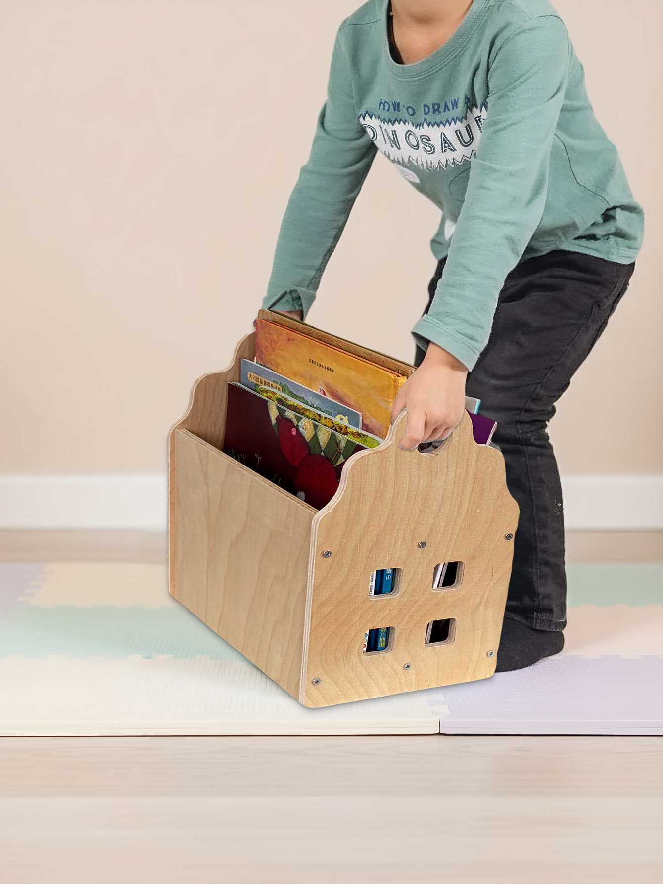 ชั้นวางหนังสือเด็กเล็กสองด้าน  - Baby Nursery Bookshelf บทวิจารณ์และราคา