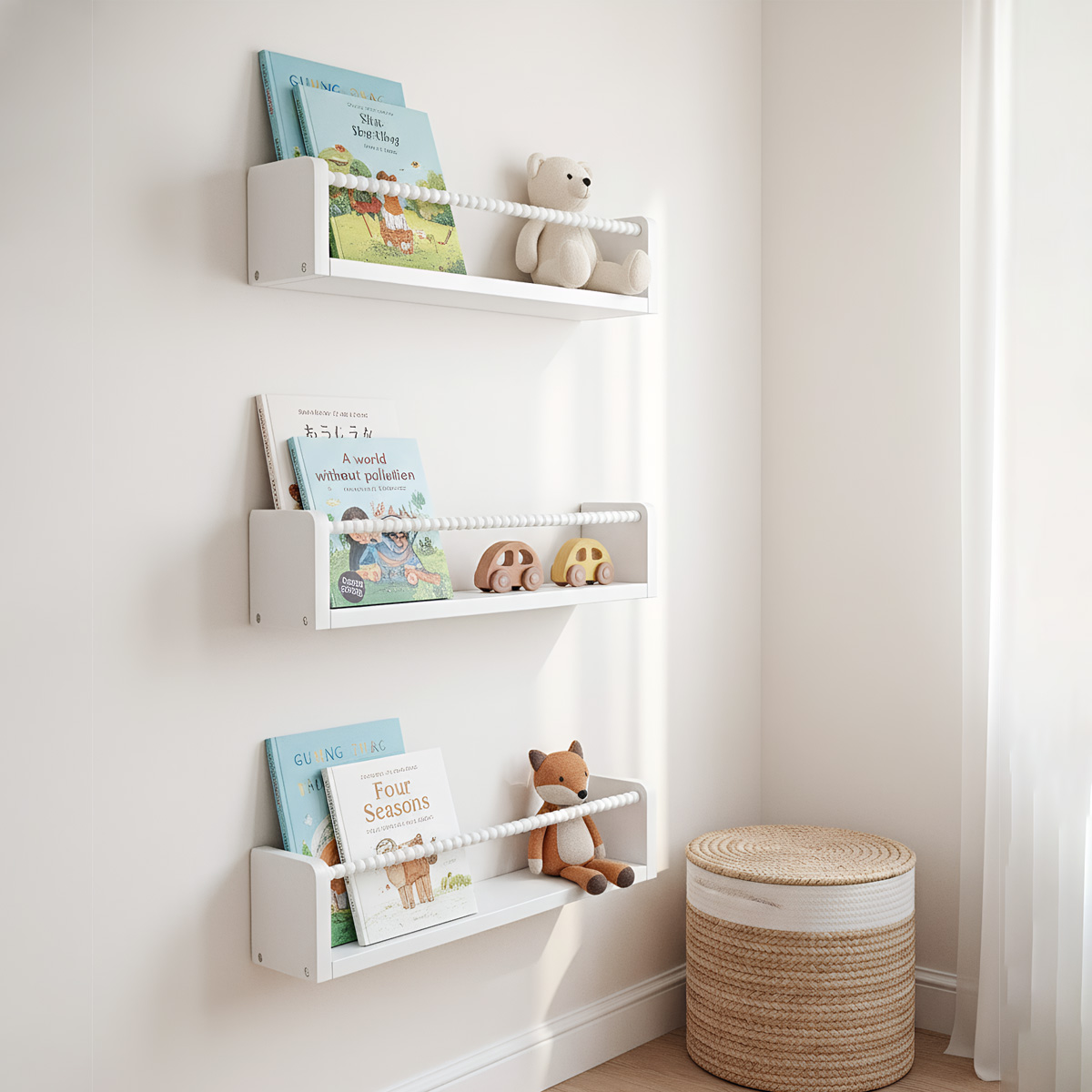 ชั้นวางหนังสือสำหรับห้องเด็ก,  - Baby Nursery Bookshelf บทวิจารณ์และราคา
