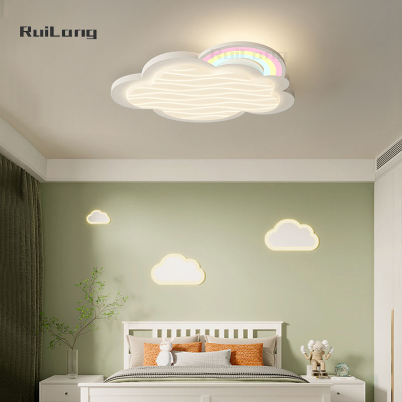 โคมไฟเพดาน LED รูปเมฆสีรุ้งทัน - Baby Nursery Ceiling Light บทวิจารณ์และราคา