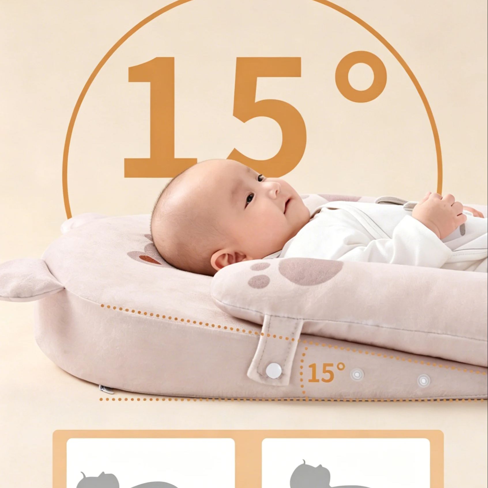 หมอนรองให้นมทารกที่ให้ความสบาย - Baby Nursery Pillow บทวิจารณ์และราคา