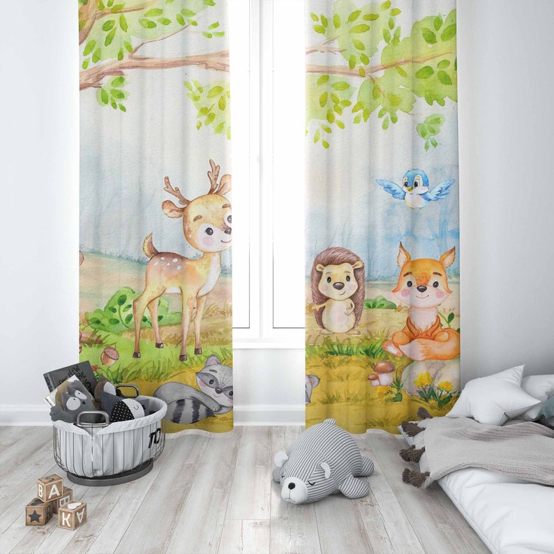 ม่านลายสัตว์ป่า ม่านห้องนอนเด็ - Baby Nursery Blackout Curtains บทวิจารณ์และราคา