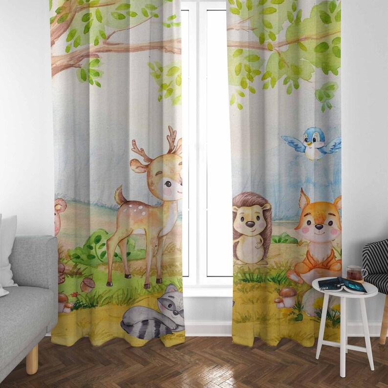 ม่านลายสัตว์ป่า ม่านห้องนอนเด็ - Baby Nursery Blackout Curtains บทวิจารณ์และราคา