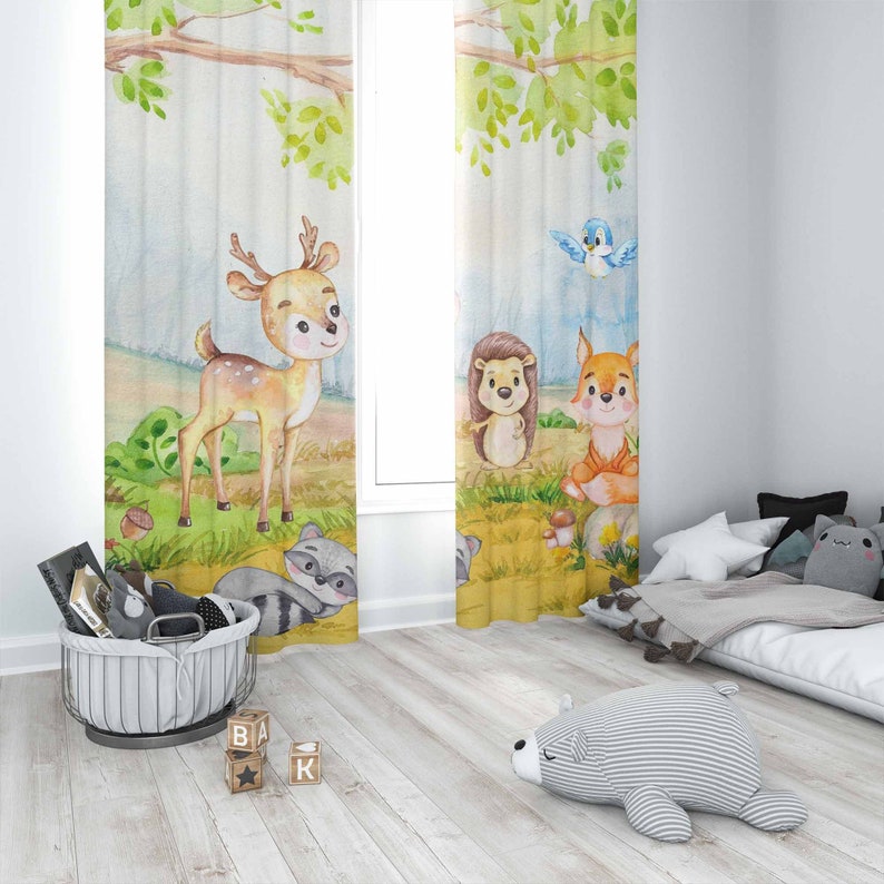 ม่านลายสัตว์ป่า ม่านห้องนอนเด็ - Baby Nursery Blackout Curtains บทวิจารณ์และราคา