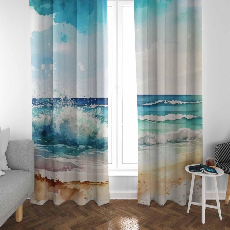 ม่านคลื่นทะเล ธรรมชาติแห่งมหาส - Baby Nursery Blackout Curtains บทวิจารณ์และราคา