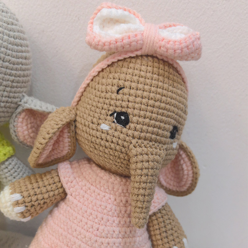 ของเล่นตุ๊กตาคู่ช้างโครเชต์แฮน - Baby Nursery Games บทวิจารณ์และราคา