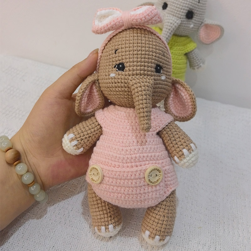 ของเล่นตุ๊กตาคู่ช้างโครเชต์แฮน - Baby Nursery Games บทวิจารณ์และราคา