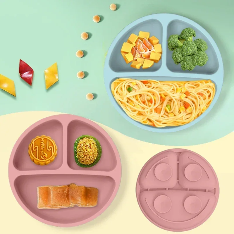 ซิลิโคนเกรดอาหารเด็กชุดจานชามใ - Baby Nursery Accessories บทวิจารณ์และราคา