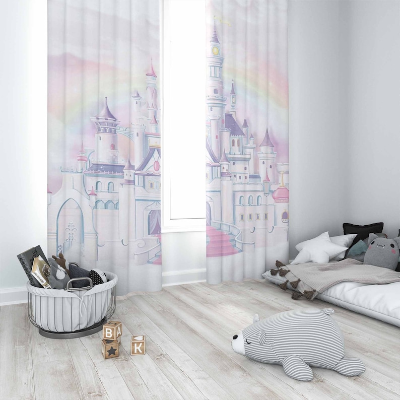 ผ้าม่านปราสาทเจ้าหญิง ผ้าม่านห - Baby Nursery Blackout Curtains บทวิจารณ์และราคา