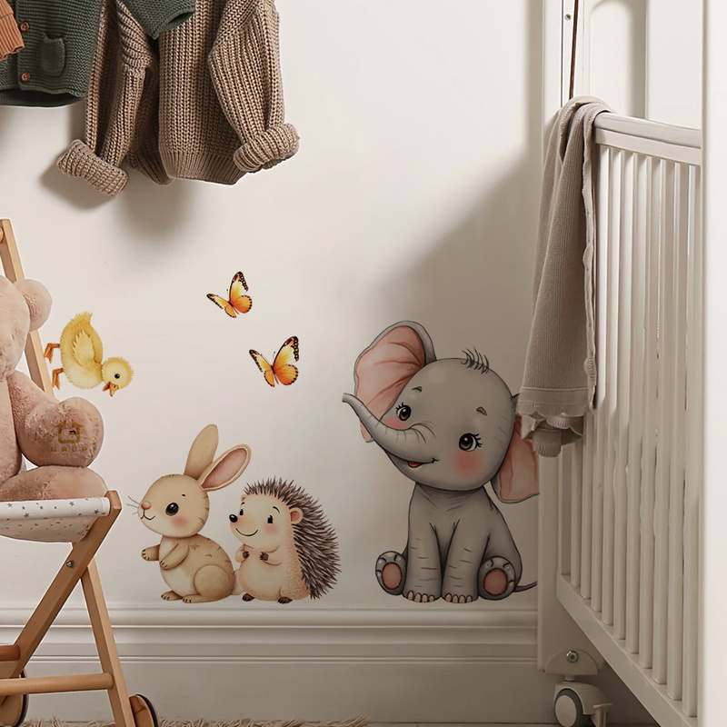 การ์ตูนสัตว์สติ๊กเกอร์ติดผนัง- - Baby Nursery Decals บทวิจารณ์และราคา