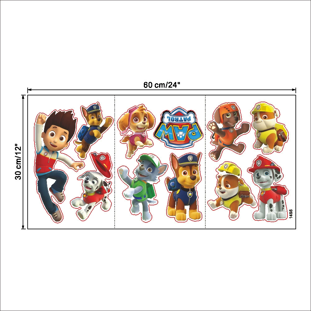 การ์ตูนพาวพาโทรลสติ๊กเกอร์ติดผ - Baby Nursery Decals บทวิจารณ์และราคา