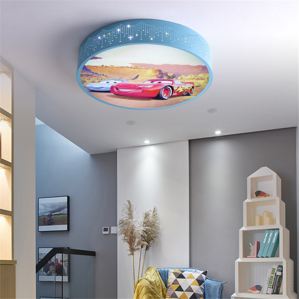 รถการ์ตูนรอบโคมไฟเพดาน LED เปล - Baby Nursery Ceiling Light บทวิจารณ์และราคา