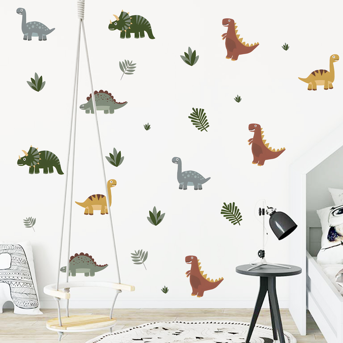 การ์ตูนน่ารักไดโนเสาร์สัตว์สติ - Baby Nursery Decals บทวิจารณ์และราคา