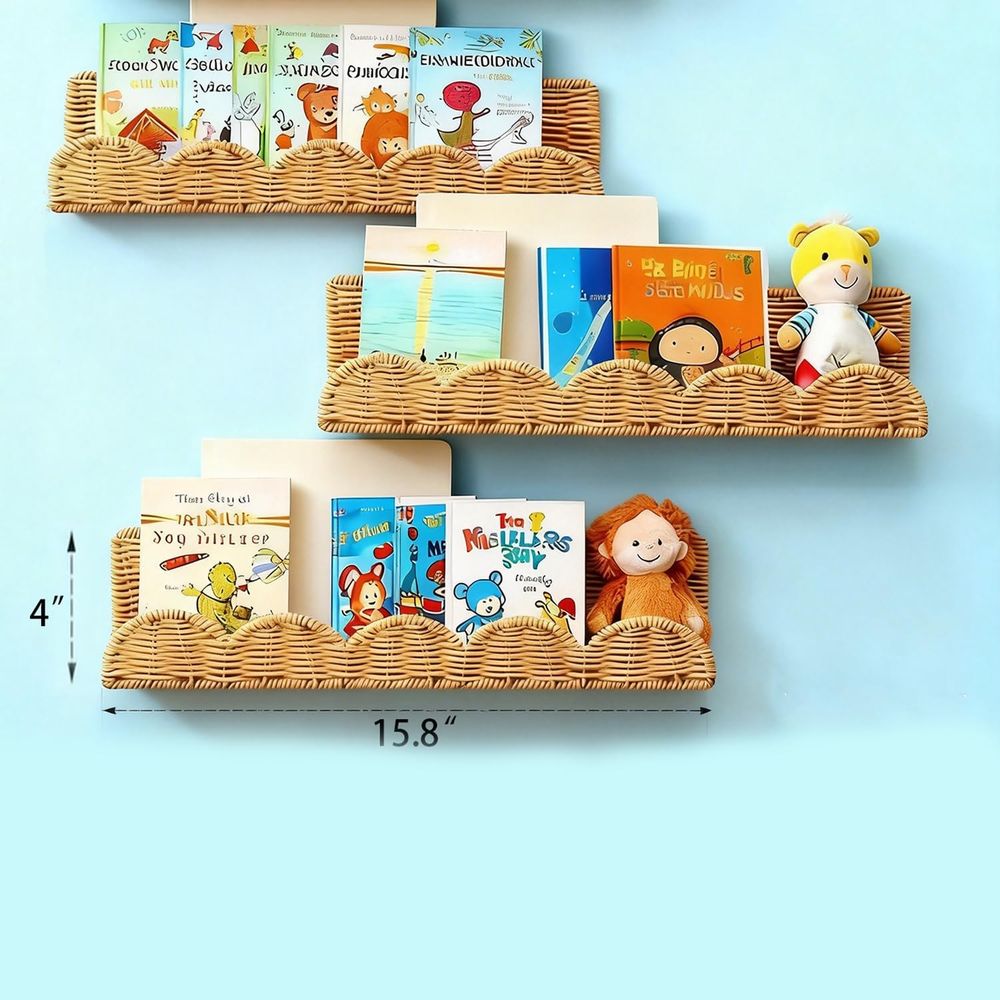 ชั้นวางหนังสือสำหรับเด็ก 3 ชุด - Baby Nursery Bookshelf บทวิจารณ์และราคา