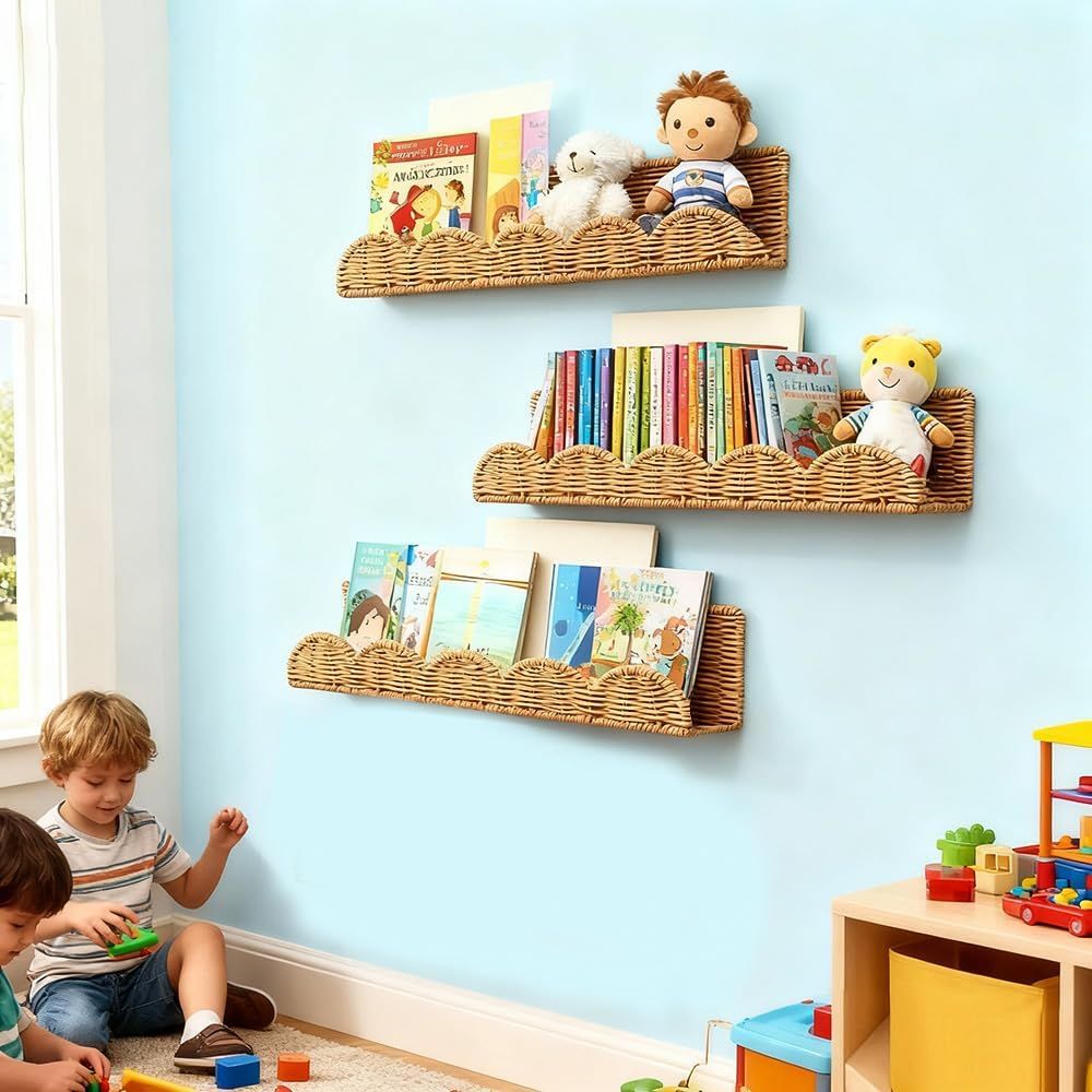 ชั้นวางหนังสือสำหรับเด็ก 3 ชุด - Baby Nursery Bookshelf บทวิจารณ์และราคา