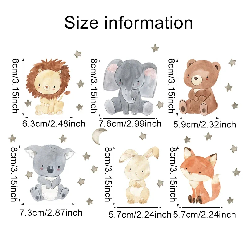 1/2/4/6 ชุดสติ๊กเกอร์ติดผนังรู - Baby Nursery Decals บทวิจารณ์และราคา