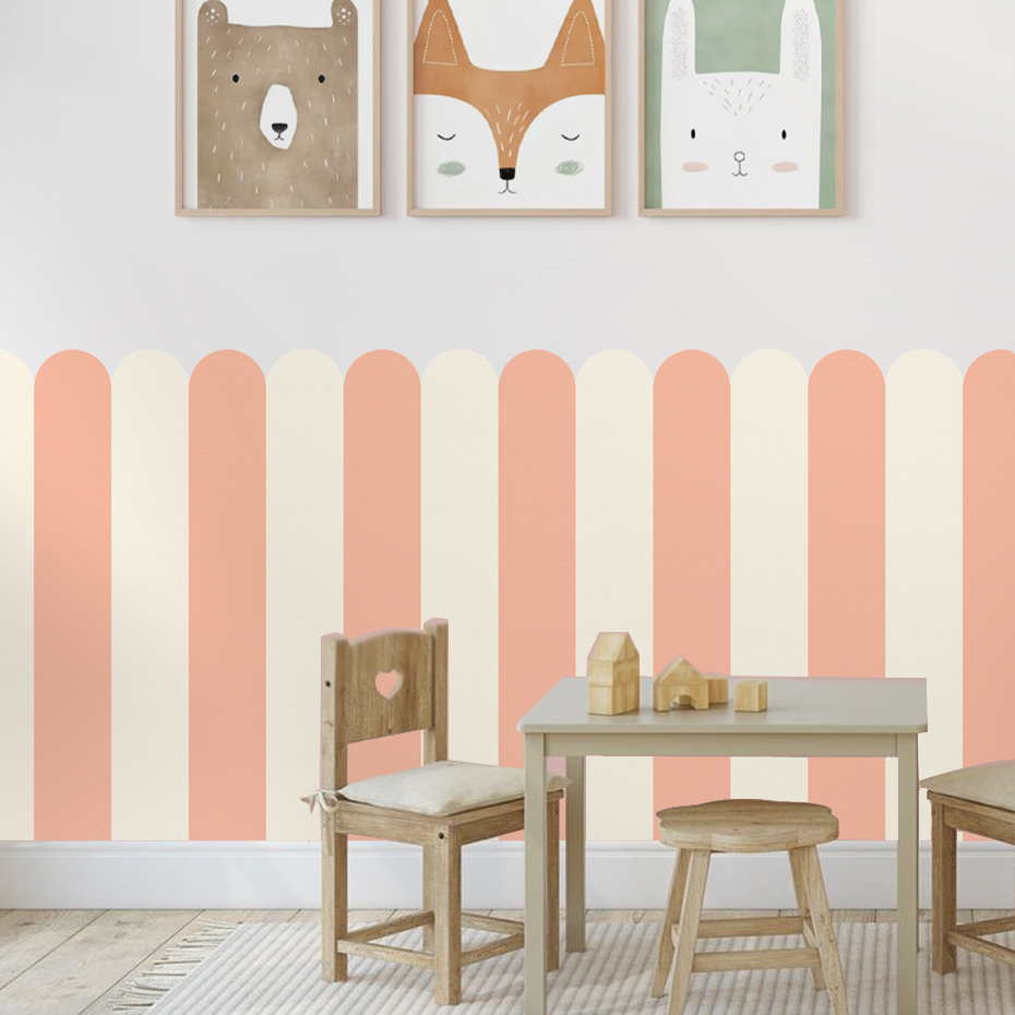 หลากสีแนวตั้งลาย Arc วอลล์เปเป - Baby Nursery Decals บทวิจารณ์และราคา