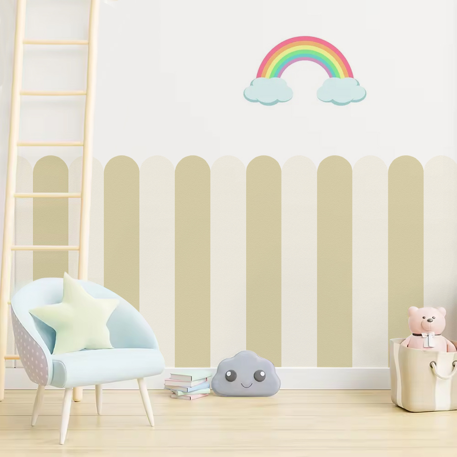 หลากสีแนวตั้งลาย Arc วอลล์เปเป - Baby Nursery Decals บทวิจารณ์และราคา