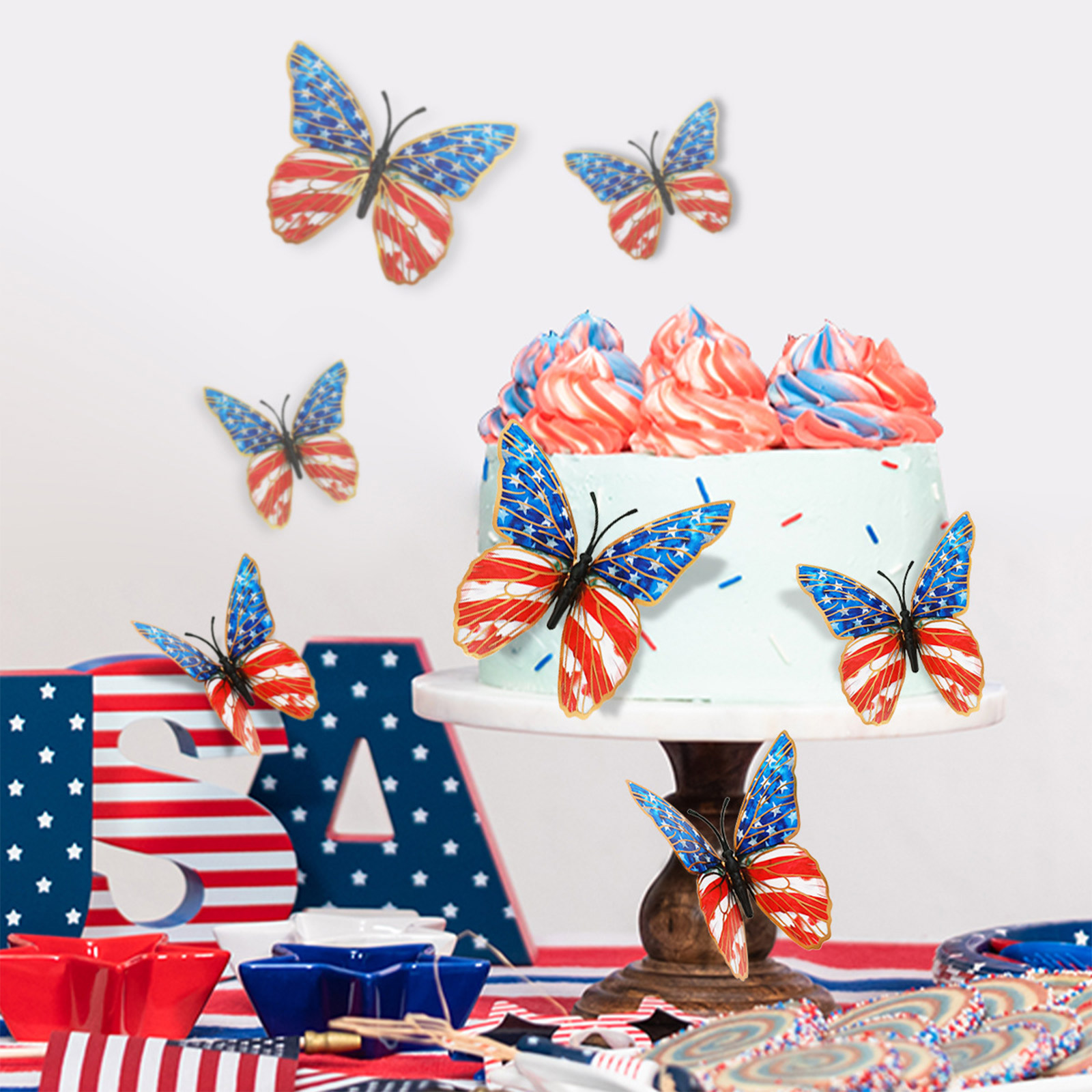 3d สติ๊กเกอร์ติดผนังรูปผีเสื้อ - Baby Nursery Decals บทวิจารณ์และราคา