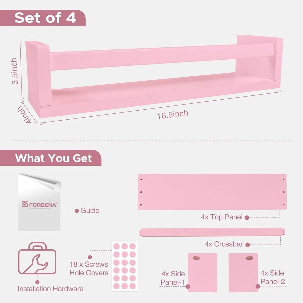 ชั้นวางของติดผนังสีชมพูสำหรับห - Baby Nursery Bookshelf บทวิจารณ์และราคา